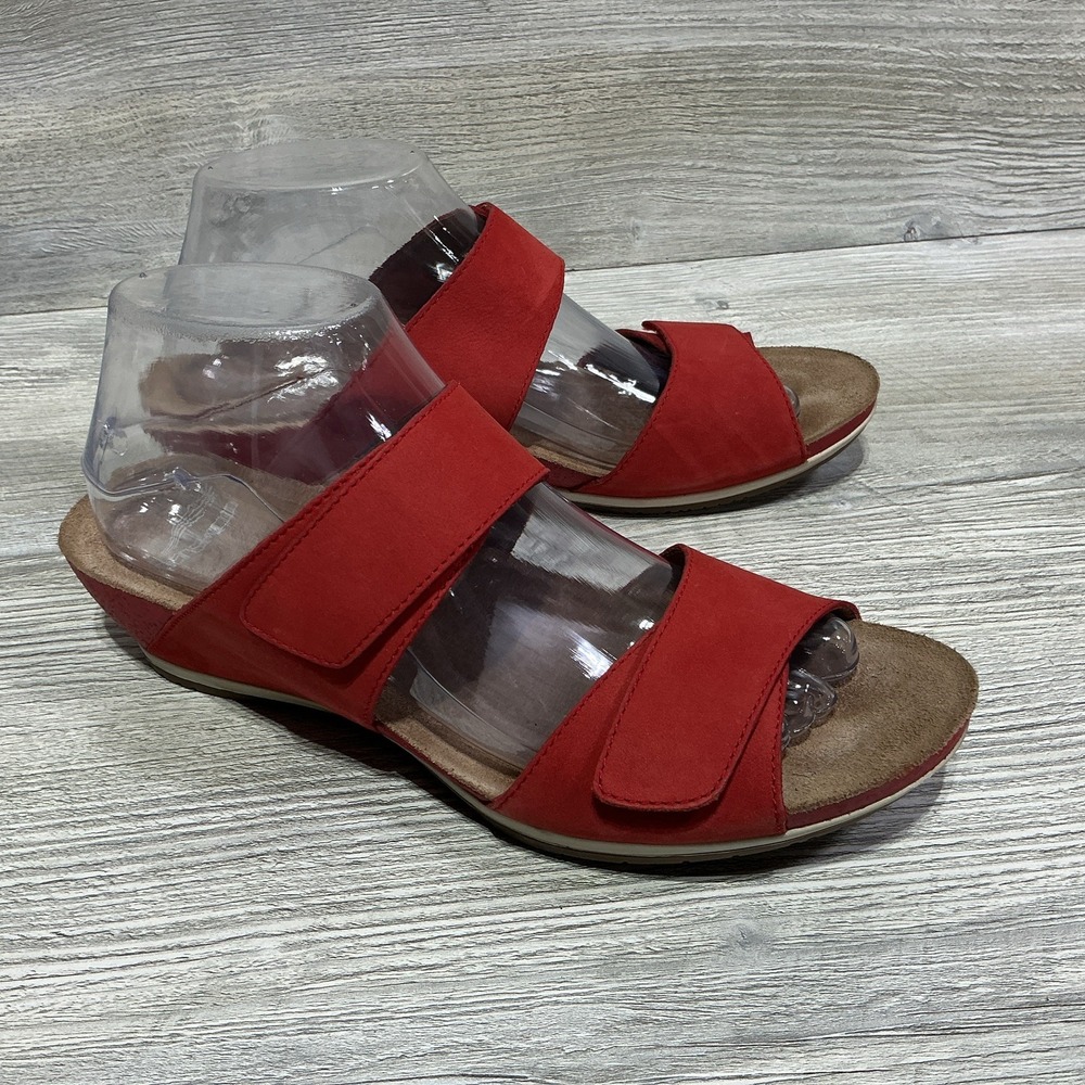Dansko Womens Vienna Slide Comfort 1525631200 Red Leather Slip On Size 9.5-10 US